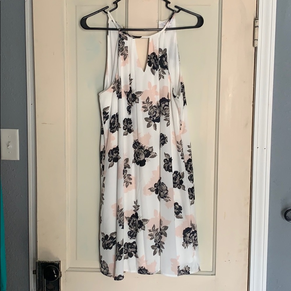 White floral dress